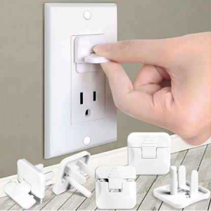 Picture of Outlet Covers Babepai 38-Pack White Child Proof Electrical Protector Safety Improved Baby Safety Plug Covers