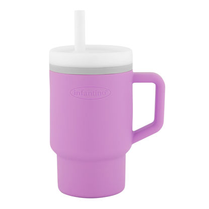 Picture of Infantino My 1st Tumbler - Adorable Miniature Tumbler with Toddler-Friendly Straw and Handle, Encourages Hydration, Easy to Clean, Lilac