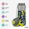 Picture of Pogo BPA-Free Tritan Kids Water Bottle with Silicone Soft Straw, Grey Geode, 18 oz.