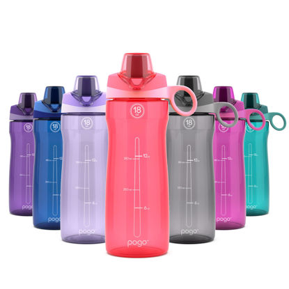 Picture of Pogo BPA-Free Tritan Plastic Water Bottle with Chug Lid, 18 Oz, Pink