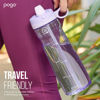 Picture of Pogo BPA-Free Tritan Plastic Water Bottle with Soft Straw Lid, 18 Oz, Fuchsia