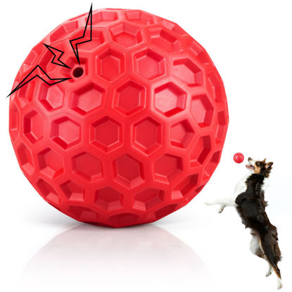 Picture of DISSKNIC Indestructible Squeaky Dog Balls for Aggressive Chewers, Interactive Dog Toys for Aggressive Chewers for Relieving Anxiety, Dog Chew Toy Balls for Small Medium Large Dogs, Outdoor Dog Toys