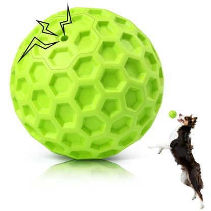 Picture of DISSKNIC Indestructible Squeaky Dog Balls, Interactive Dog Toys for Aggressive Chewers Large Breed for Relieving Anxiety, Dog Chew Toys Balls for Aggressive Chewers, Outdoor Dog Toys Dog Water Toys