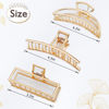 Picture of 8 Pcs Hair Claw Clips, 5 Square Matte Clips and 3 Metal Non-Slip Strong Hold Claws for Women