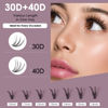 Picture of Lash Extension 320 Pcs Individual Lashes Cluster Natural DIY Eyelash Extension Lash Clusters 10-16mm Length Mix 30D+40D Soft Eyelash Extensions for Makeup at Home (30+40D-0.07-10-16MIX)