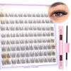 Picture of Natural Lash Extension Kit Wispy Eyelash Extension Kit 96pcs 9-11MM Lash Clusters Kit Clear Band Eyelash Clusters DIY Individual Lashes Kit by Ruairie