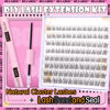 Picture of Natural Lash Extension Kit Wispy Eyelash Extension Kit 96pcs 9-11MM Lash Clusters Kit Clear Band Eyelash Clusters DIY Individual Lashes Kit by Ruairie