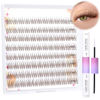 Picture of Brown Lash Extension Kit Wispy Lash Clusters Kit Natural Cluster Eyelash Extensions Kit 96pcs DIY Lash Extension Kit CD Curl Individual Lashes Kit by Ruairie