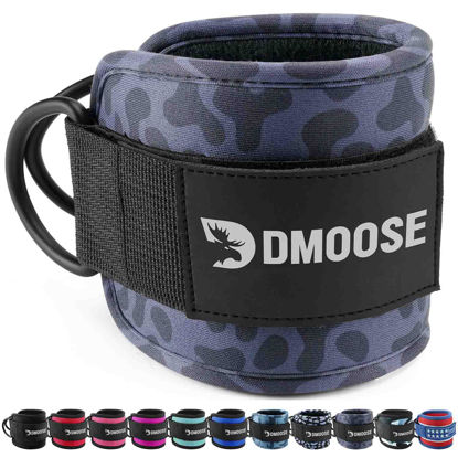 Picture of DMoose Ankle Strap for Cable Machine - One Size Fit with Premium Padding, Glute Kickback Ankle Strap, Ankle Cable Straps for Workout, Booty Workout, Leg Extension, Hip Abductors & Lower Body Exercises