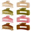 Picture of LuSeren 8 Pack Jelly Hair Clips for Women, 4.3 Inch Large Hair Claw Clips, Strong Hold, Non-Slip, Perfect Size for Thin, Thick or Curly Hair, Jelly Color, Includes Gift Box