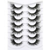 Picture of Poolunch False Eyelashes Cat Eye Swing Look Fluffy Lashes Wispy Natural Crossed 8D Foxy Fake Eyelashes Faux Mink Lashes 7 Pairs Pack