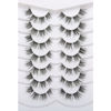 Picture of Pooplunch False Eyelashes Natural Extension-Look Clear Band 8D Short Wispy Fluffy Faux Mink Lashes Fake Eyelashes 7 Pairs Multi-pack