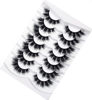 Picture of Pooplunch Fluffy Cat Eye Lashes False Eyelashes 18MM Volume Thick Ellipse Fibre Soft Wispy Faux Mink Lashes 8D Dramatic Curly Fake Eyelash Strips 7 Pairs Multipack