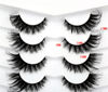 Picture of Poolunch False Eyelashes Swing Cat Eye Look Fluffy Lashes Wispy Natural Foxy Crossed 8D Fake Eyelashes Faux Mink Lashes 7 Pairs Pack