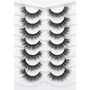 Picture of Pooplunch False Eyelashes Fake Eyelash Cat Eye Wispy Lashes 7 Pairs Fluffy Natural Volume Faux Mink Lashes Pack