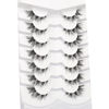 Picture of Pooplunch False Eyelashes Natural Cat Eye Look 15MM Wispy Fake Eyelashes Short Outer Corner Eye-Lifting Lash 7 Pairs Pack