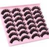 Picture of False Eyelashes Fluffy Russian Strip Lashes D Curl Cat Eye Lashes Natural Fake Eyelashes Extension Handmade Soft Reusable 14 Pairs Wispy Lashes Pack