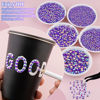 Picture of 25000Pcs Resin Jelly Rhinestones for Crafting, Dark Purple AB 2-6mm Mixed Sizes Non Hotfix Flatback Gems, Bedazzling Crystal for DIY Crafts Clothing Tumblers Mugs Shoes Fabric Nail Art