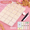 Picture of 13000Pcs Flatback Pearls for Crafting (Ivory White/Beige), Assorted Size 2/3/4/5/6/8/10mm Half Pearl, Bedazzling Bead for DIY Crafts Clothing Tumblers Mugs Shoes Fabric Embellishment Nail Art Makeup