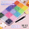 Picture of 18000Pcs Resin Jelly Rhinestones with Tweezers for Crafting, Mixed-Color 3mm Flatback Gems, Bedazzling Crystal for DIY Crafts Clothing Tumblers Mugs Shoes Fabric Nail Art