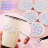 Picture of 16000Pcs Resin Jelly Rhinestones with Tweezers for Crafting, White AB 2-6mm Mixed Sizes Flatback Gems, Bedazzling Crystal for DIY Crafts Clothing Tumblers Mugs Shoes Fabric Nail Art