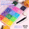 Picture of 5200Pcs Resin Jelly Rhinestones with Tweezers for Crafting, Mixed-Color 5mm Flatback Gems, Bedazzling Crystal for DIY Crafts Clothing Tumblers Mugs Shoes Fabric Nail Art