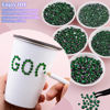 Picture of 16000Pcs Resin Rhinestones with Tweezers for Crafting, Emerald Green 2-6mm Mixed Sizes Flatback Gems, Bedazzling Crystal for DIY Crafts Clothing Tumblers Mugs Shoes Fabric Nail Art