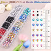 Picture of 4500 PCS Flatback Rhinestones for Crafting and 3PCS B7000 Glue (Set 1), 2 Boxes of Rainbow Resin Rhinestones Gems Charms for Bedazzling DIY Crafts Tumblers Shoes Fabric Clothing Nail Art