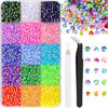 Picture of 9000Pcs Resin Jelly Rhinestones with Tweezers for Crafting, Mixed-Color 4mm Flatback Gems, Bedazzling Crystal for DIY Crafts Clothing Tumblers Mugs Shoes Fabric Nail Art