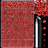 Picture of 25000Pcs Resin Rhinestones for Crafting, Red 2-6mm Mixed Sizes Non Hotfix Flatback Gems, Bedazzling Crystal for DIY Crafts Clothing Tumblers Mugs Shoes Fabric Nail Art