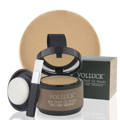 Picture of VOLLUCK Root Touch Up Powder Stick for Thinning Hair, Bald Spots, Eyebrows, and Beard Line - Hair Shadow Powder for Women and Men, Blonde