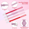 Picture of 4-Pack Silicone Pacifier Clips with One-Piece Beads for Baby Boys and Girls - Flexible and Rust-Free Holders for Teething Relief and Baby Essentials, Safe for Newborns (Pink)