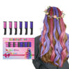 Picture of MSDADA New Hair Chalk Comb Temporary Hair Color Dye for Girls Kids with Light Color Hair, Washable Hair Chalk for Girls Age 4 5 6 7 8 9 10 Birthday Cosplay DIY, Easter (Purple & Pink)