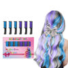 Picture of New Hair Chalk Comb Temporary DIY Hair Color for girls kids age 4 5 6 7 8 9 10 Washable Hair Chalk for Children's Day Birthday Cosplay (Blue & Purple)