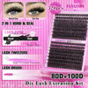 Picture of DIY Lash Extension Kit Volume Thick Lash Clusters 80D+100D 320 pcs Individual Lashes D Curl Eyelash Extension Kit Lash Bond and Seal and Tweezers for Lash Clusters Kit DIY at Home