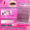 Picture of DIY Lash Extension Kit Natural Look Wispy Lash Clusters D Curl 154 pcs Lashes Clusters 8-16 mm Eyelash Extension Kit Lash Bond and Seal Lash Tweezers Individual Lashes Lash Cluster Kit For Beginners