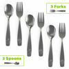 Picture of 6 Piece Stainless Steel Kids Silverware Set - Child and Toddler Safe Flatware - Kids Utensil Set - Metal Kids Cutlery Set (Includes 3 Small Kids Spoons & Kids 3 Forks)