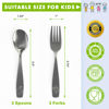 Picture of 6 Piece Stainless Steel Kids Silverware Set - Child and Toddler Safe Flatware - Kids Utensil Set - Metal Kids Cutlery Set (Includes 3 Small Kids Spoons & Kids 3 Forks)