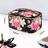 Picture of OCHEAL Floral Makeup Bag,Travel Makeup Organizer Bag, Large Capacity Cosmetic Bags For Women Large Travel Toiletry Bag Girls Traveling With Brush Slot And Divider