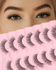 Picture of Natural Lashes Short False Lashes Wispy Fake Lashes Small Volume Mink Lashes Fluffy 15mm Eyelashes C Curl Eye Lashes Pack 81-Bestie