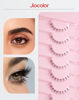 Picture of Bottom Lashes Clear Band Wispy Lashes Short C Curl Lower Lashes Natural Under Lashes Pack Jiocolor Cute Anime Bottom Eyelashes 7 Pairs R2