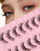 Picture of Natural Mink Lashes Wispy Lashes Fluffy Eyelashes Short Fake Lashes Volume False Lashes C Curl Eye Lashes Pack 17mm 82-SUGAR