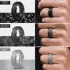 Picture of Egnaro Inner Arc Ergonomic Breathable Design, Silicone Rings Mens with Half Sizes, 7 Rings / 4 Rings / 1 Ring Rubber Wedding Bands, 8.5mm Wide-2mm Thick