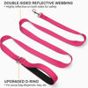 Picture of Joytale Double-Sided Reflective Dog Leash, 6 FT/5 FT/4 FT, Padded Handle Nylon Dogs Leashes for Small & Medium Dogs Walking, Hotpink, 6FT