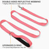 Picture of Joytale Double-Sided Reflective Dog Leash, 6 FT/5 FT/4 FT, Padded Handle Nylon Dogs Leashes for Small & Medium Dogs Walking, Pink, 6FT