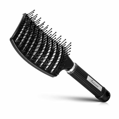 Picture of Hair Brush, Professional Curved Vented Brush for Faster Blow Drying for Women, Men, Paddle Detangling Brush for Wet Dry Curly Thick Straight Hair