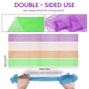 Picture of 4 Pieces African Net Sponge African Net Long Net Bath Sponge Exfoliating Shower Body Scrubber Back Scrubber Skin Smoother,Great for Daily Use (Purple, Orange, Green, Pink)