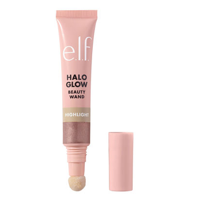 Picture of e.l.f. Halo Glow Highlight Beauty Wand, Liquid Highlighter Wand For Luminous, Glowing Skin, Buildable Formula, Vegan & Cruelty-free, Rose Quartz