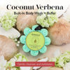 Picture of Spongelle Coconut Verbena Wild Flower Buffer Body Scrubber | Bath & Shower Loofah for Women | Exfoliator with Body Wash Infused Sponge | 14+ uses