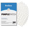 Picture of Breiboz Pimple Patches for Face, Hydrocolloid Acne Patches, Zit Patches for Day and Night Invisible with Tea Tree, Salicylic Acid & Cica Oil-280 Patches,5 Size,2 Thickness